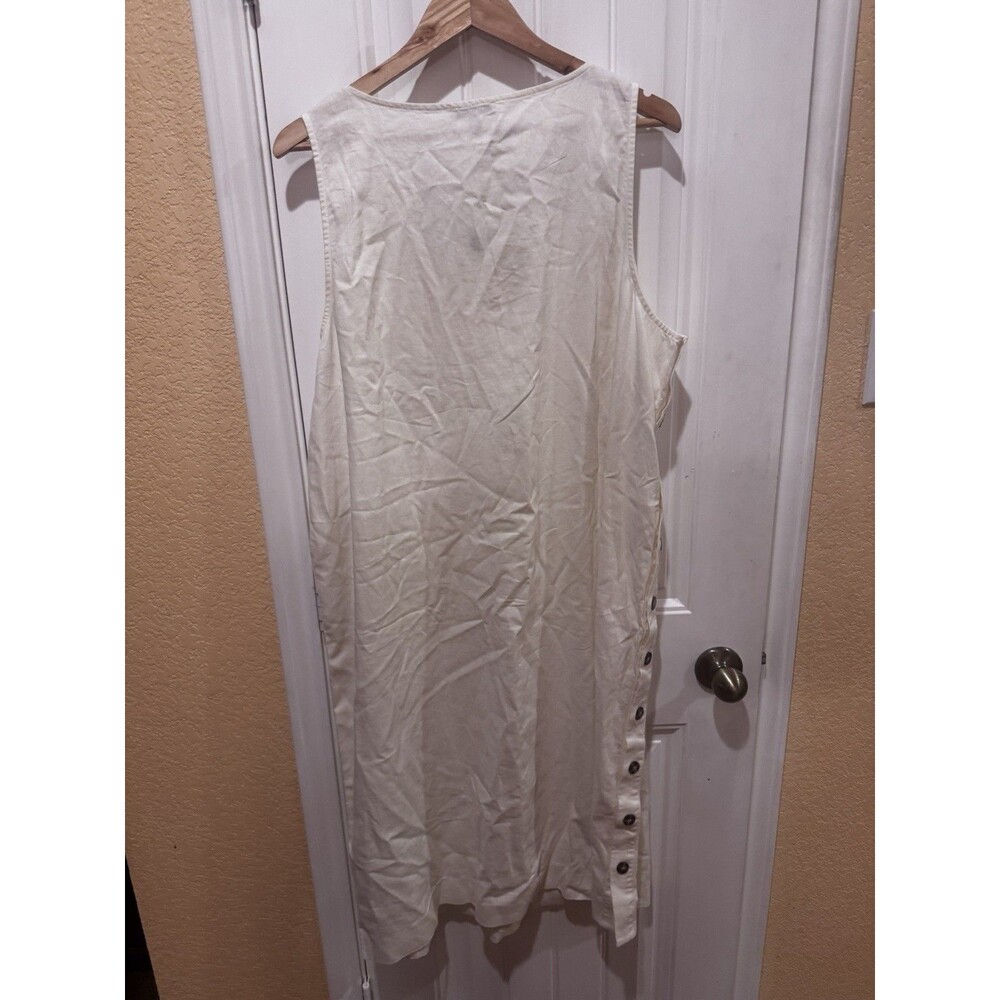 NWT Madewell Cream Cotton Boho Maxi Dress - Size 2X Side Button - Picture 10 of 14